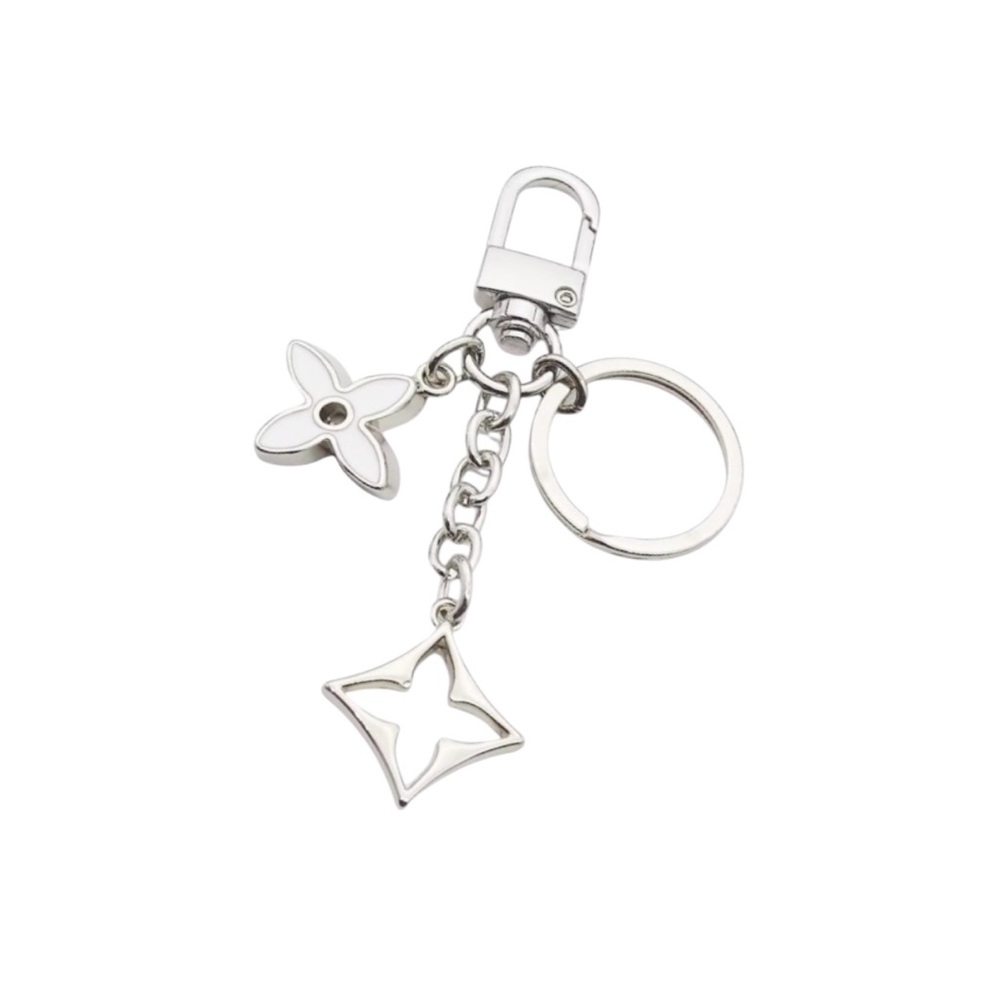 Stylish Silver Floral Keychain / Bag Charm